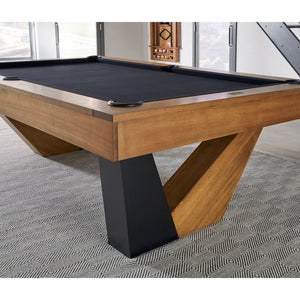 American Heritage Annex Slate Pool Table Brushed Walnut