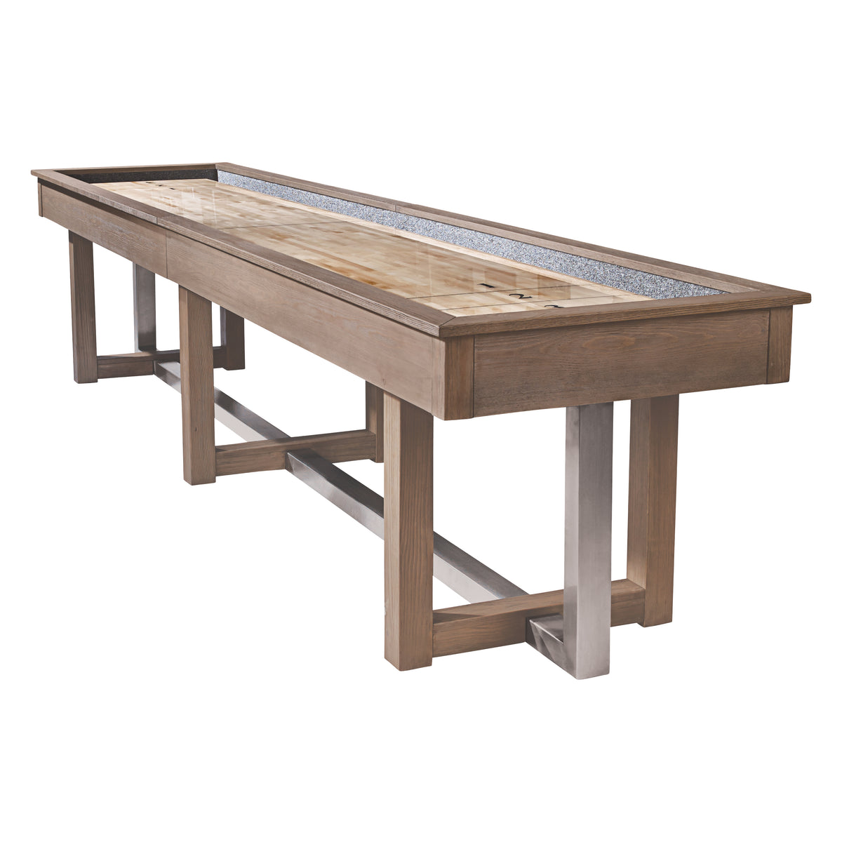 American Heritage Abbey Shuffleboard in Aged Grey 12&#39;