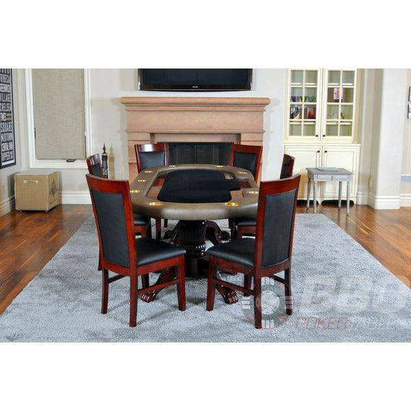 BBO Classic Poker Table Chairs Black Gloss