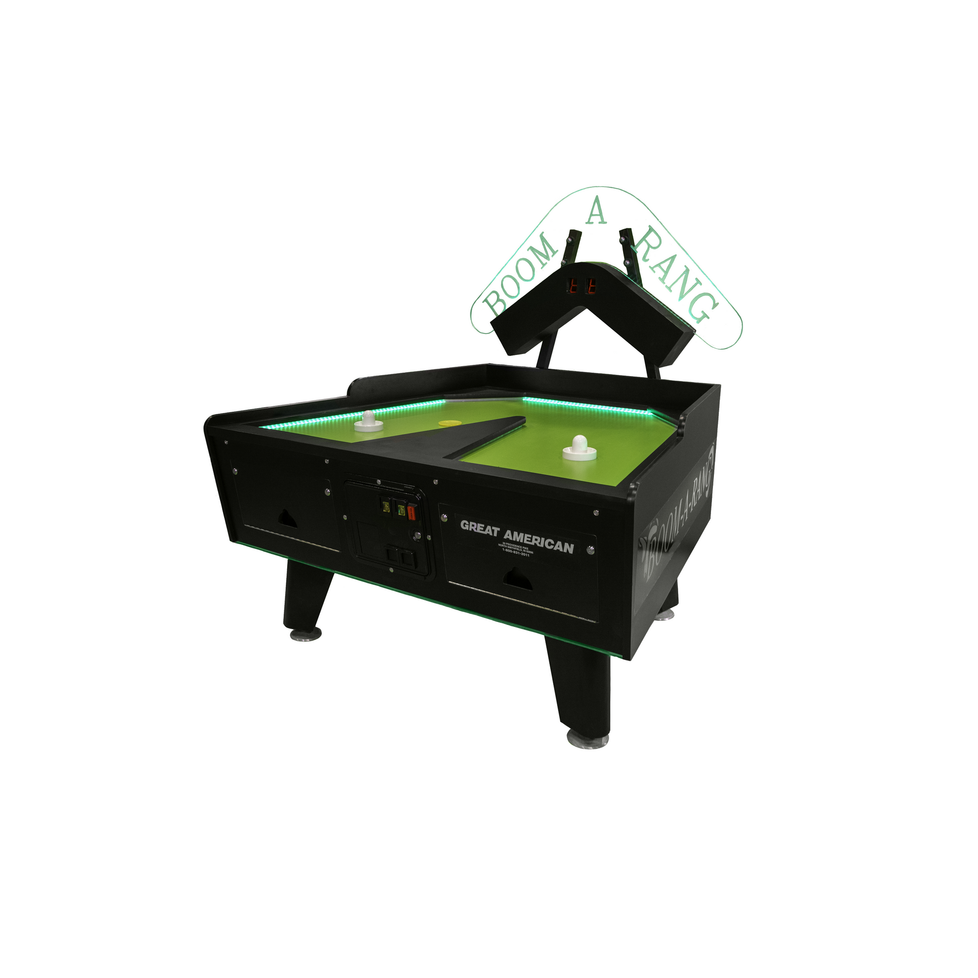 Great American Boom-A-Rang Air Hockey Table W/ Electronic Scoreboard