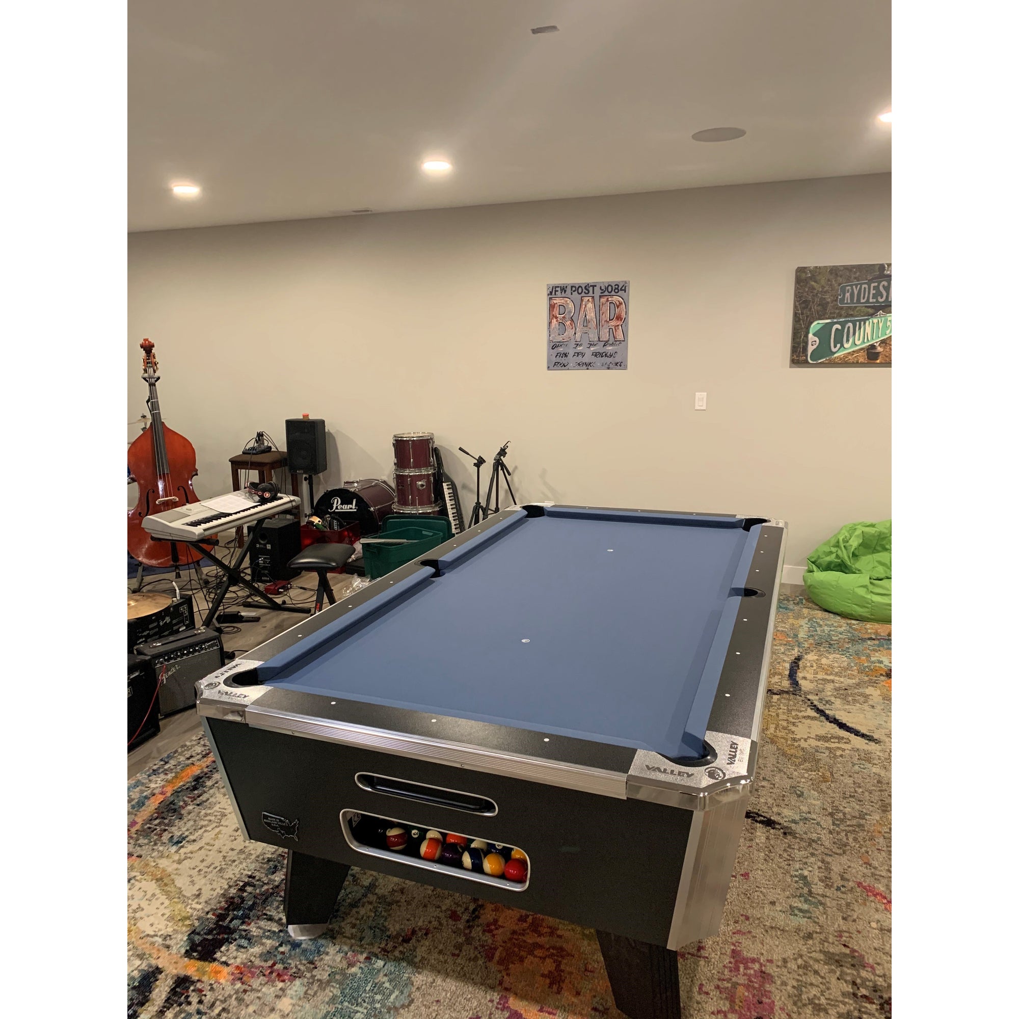 Valley Panther Commercial Home Pool Table (Black Cat Finish)