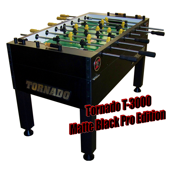 Tornado T3000 Foosball Table in Matte Black